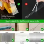 Super Sticky Resistente Clear Tape.