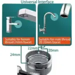 Magic Faucet Swivel 1080° Inox With Anti-Splash Filter