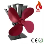 4 Blades Wood Stove Fans Heat Powered