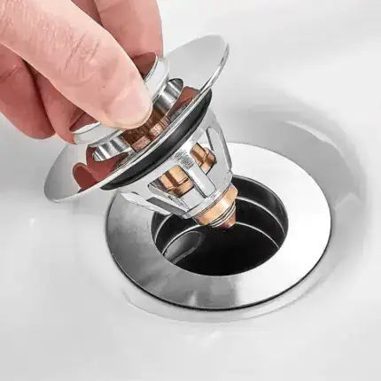Basin Pop-Up Drain Filter Metal Bounce Core Push-Type