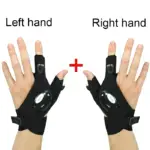 LED Flashlight Waterproof Gloves | Practical Durable Fingerless Gloves